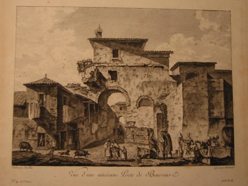 Berthault Pierre-Gabriel Vue d'une ancienne Porte de Benevent 1783 Parigi